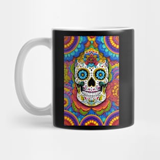 Sugar Skull Art: A Vibrant Celebration of Life and Death Mug